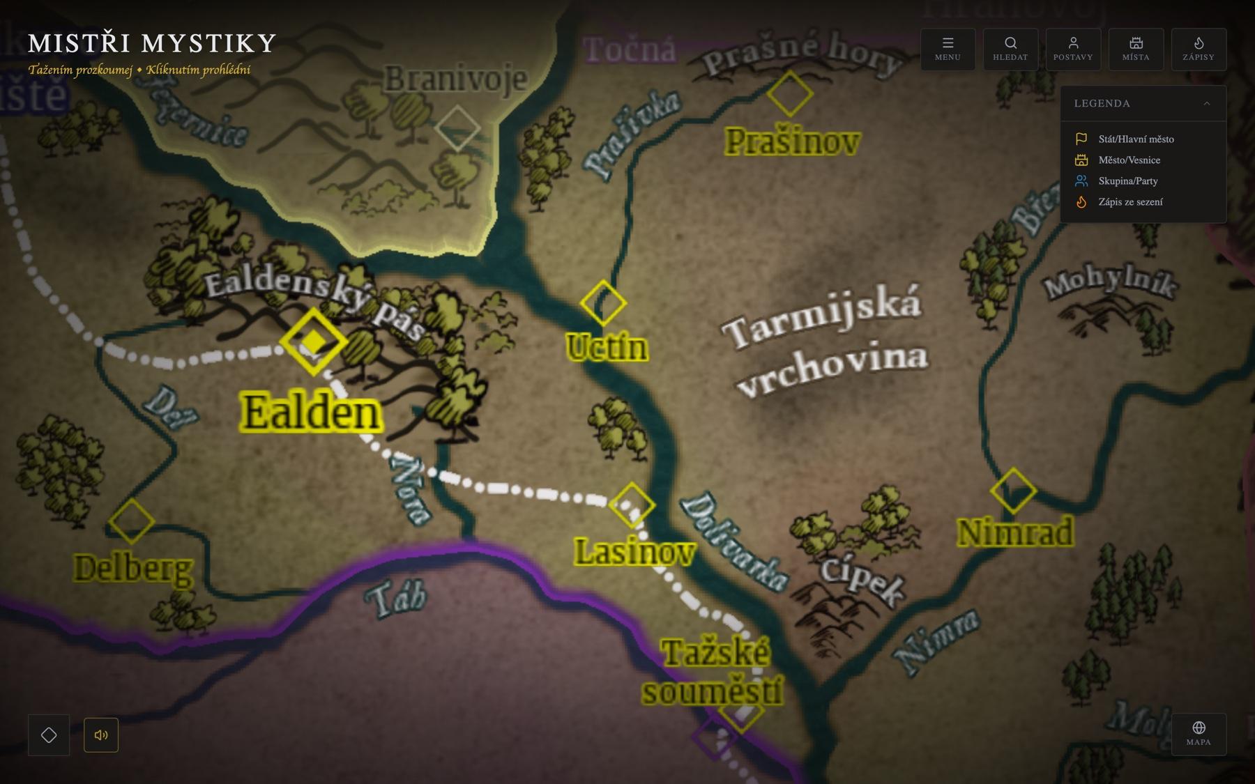 Mapa Mistrů Mystiky